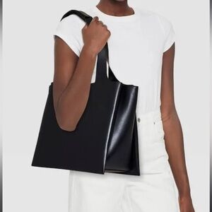 Large Black Structured Tote bag